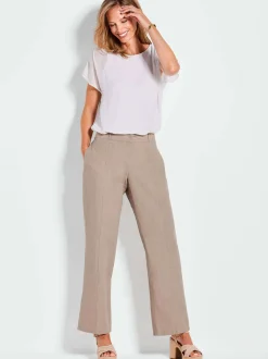 Goldner Damen Stoffhosen in beige
