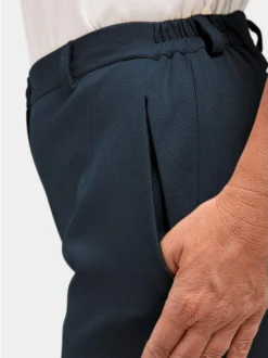 Goldner Damen Stoffhosen in blau