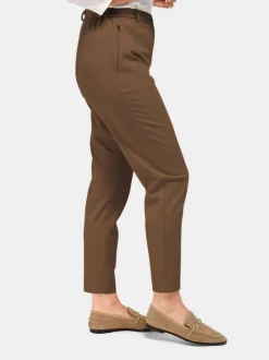 Goldner Damen Stoffhosen in braun