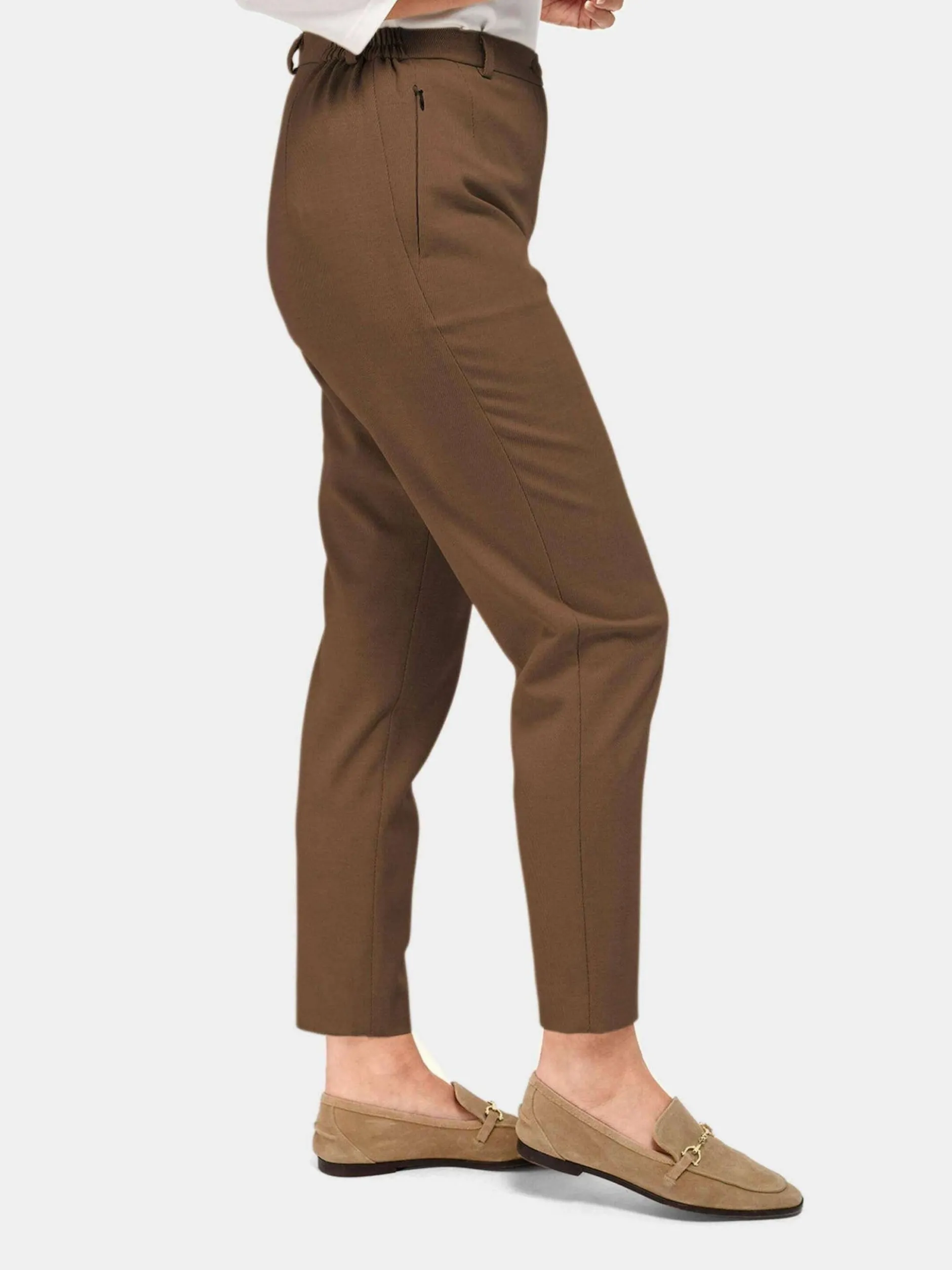 Goldner Damen Stoffhosen in braun