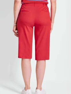 Goldner Damen Stoffhosen in rot