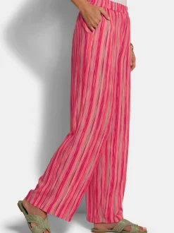 Goldner Damen Stoffhosen - Kurzgröße in pink