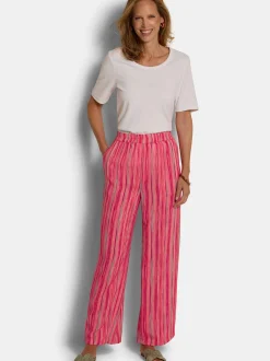 Goldner Damen Stoffhosen - Kurzgröße in pink