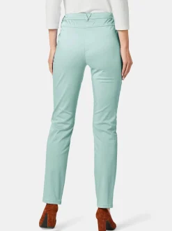 Goldner Damen Stoffhosen - Kurzgröße in grün