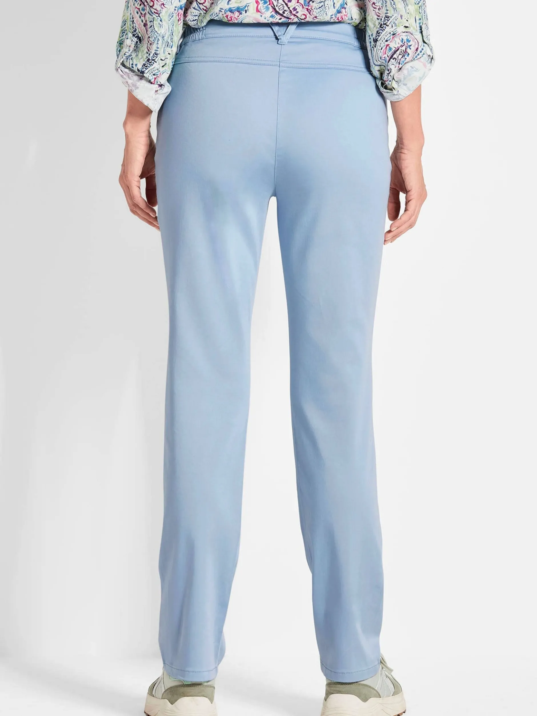 Goldner Damen Stoffhosen - Kurzgröße in hellblau