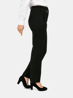 Goldner Damen Stoffhosen - Kurzgröße in schwarz