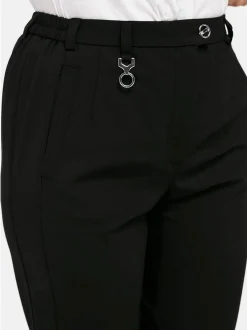 Goldner Damen Stoffhosen - Kurzgröße in schwarz