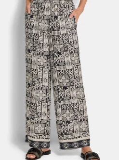 Goldner Damen Stoffhosen - Kurzgröße in schwarz
