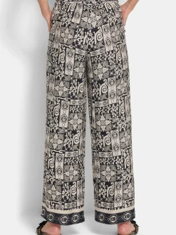 Goldner Damen Stoffhosen - Kurzgröße in schwarz