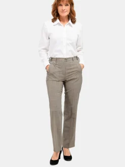 Goldner Damen Stoffhosen - Kurzgröße in taupe