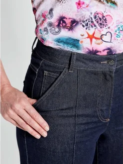 Goldner Damen Stretchjeans in marine