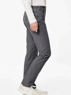 Goldner Damen Stretchjeans in schwarz