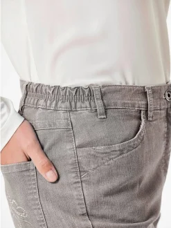 Goldner Damen Stretchjeans in taupe