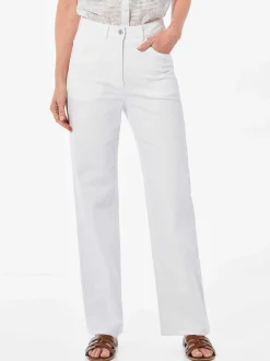 Goldner Damen Stretchjeans in weiß