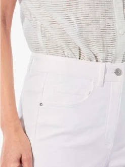 Goldner Damen Stretchjeans in weiß
