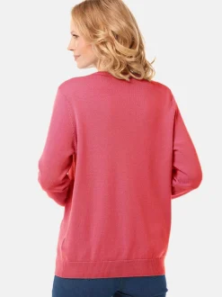 Goldner Damen Strickjacken in pink - Ärmel: langarm