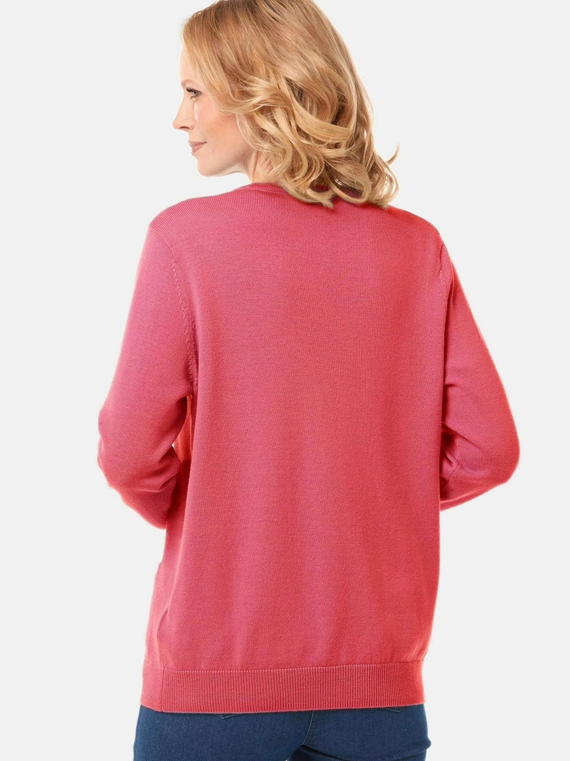 Goldner Damen Strickjacken in pink - Ärmel: langarm