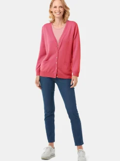 Goldner Damen Strickjacken in pink - Ärmel: langarm