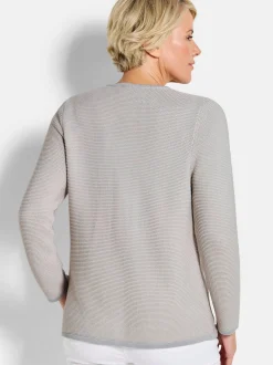 Goldner Damen Strickjacken - Kurzgröße in beige