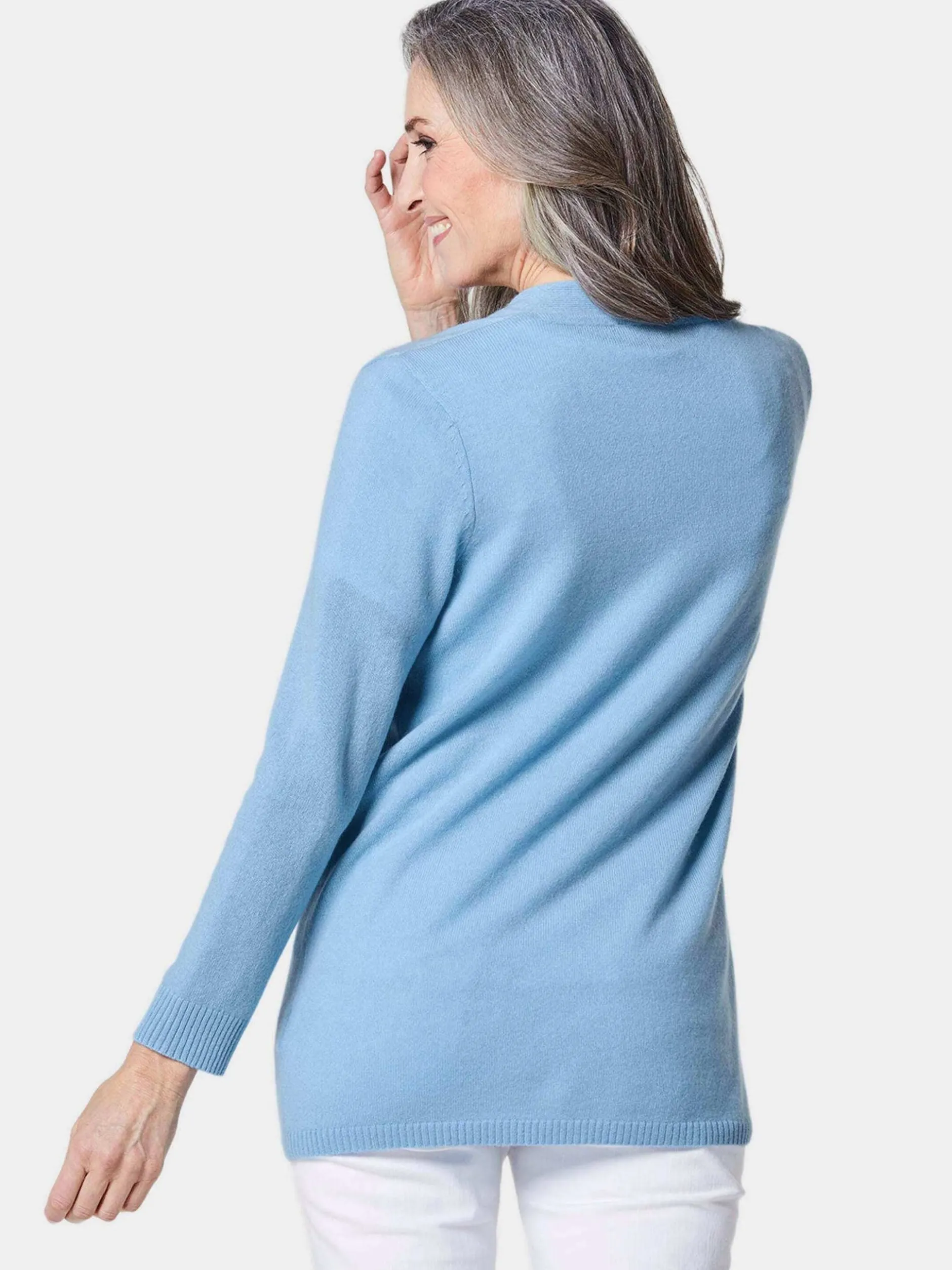 Goldner Damen Strickjacken - Kurzgröße in blau