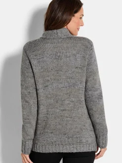 Goldner Damen Strickjacken - Kurzgröße in grau