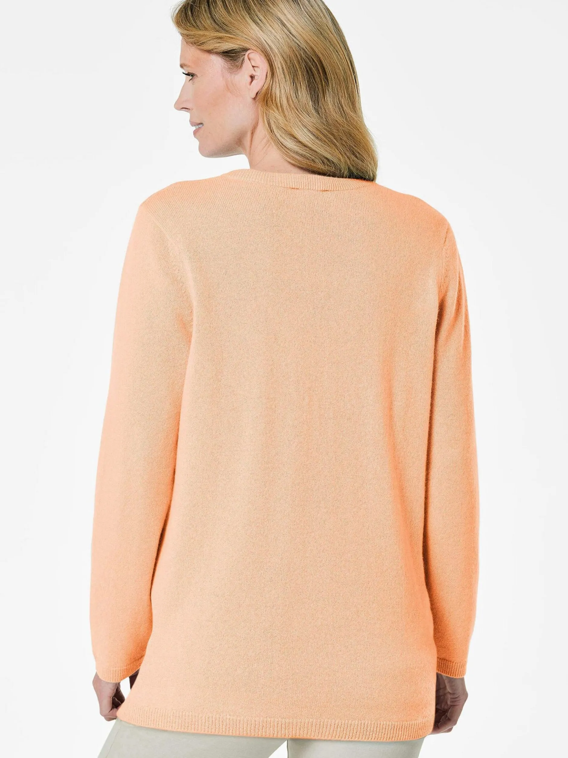 Goldner Damen Strickjacken - Kurzgröße in orange