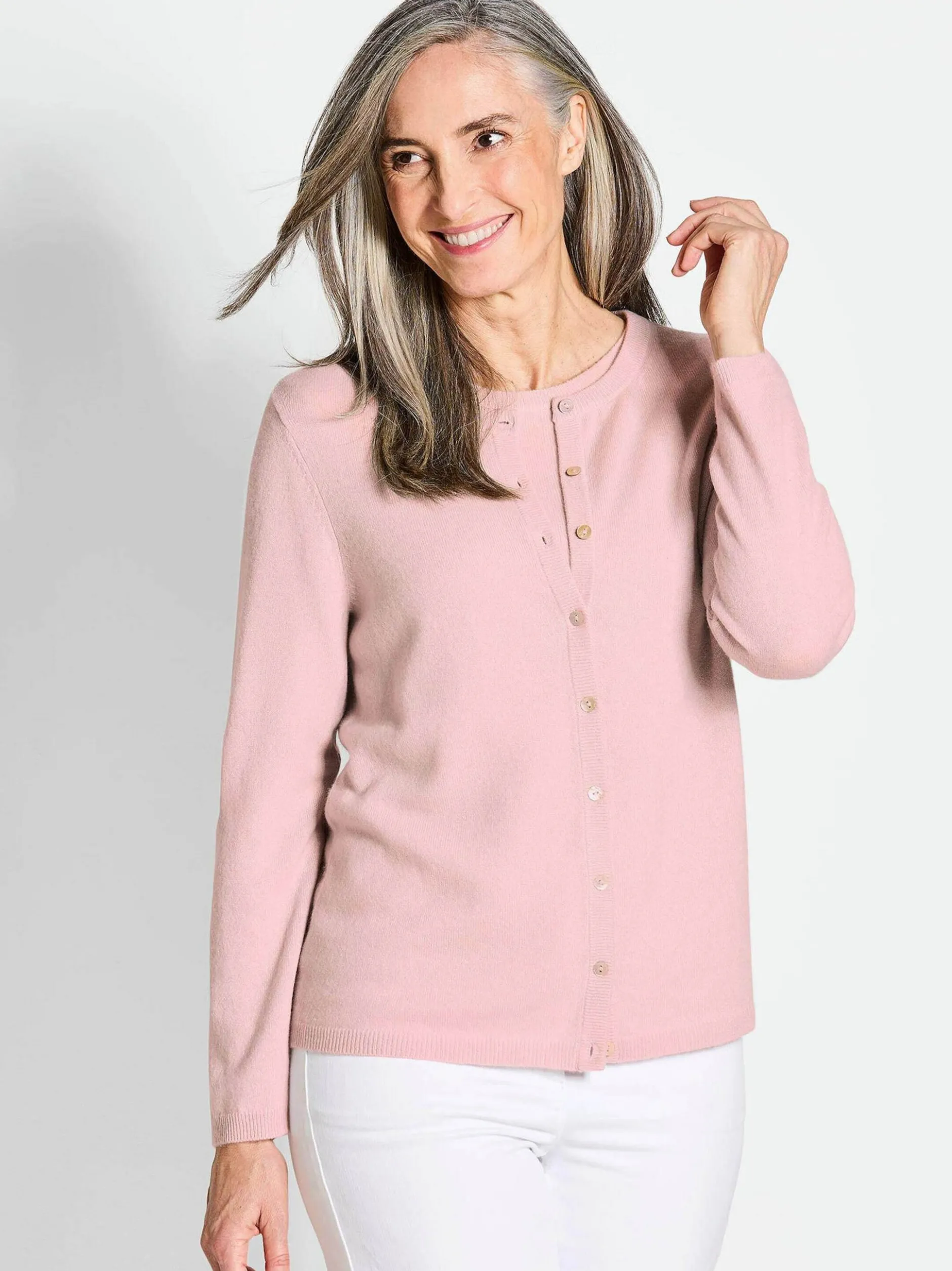 Goldner Damen Strickjacken - Kurzgröße in rosa