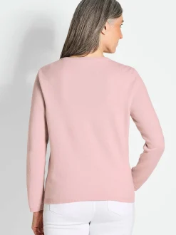 Goldner Damen Strickjacken - Kurzgröße in rosa