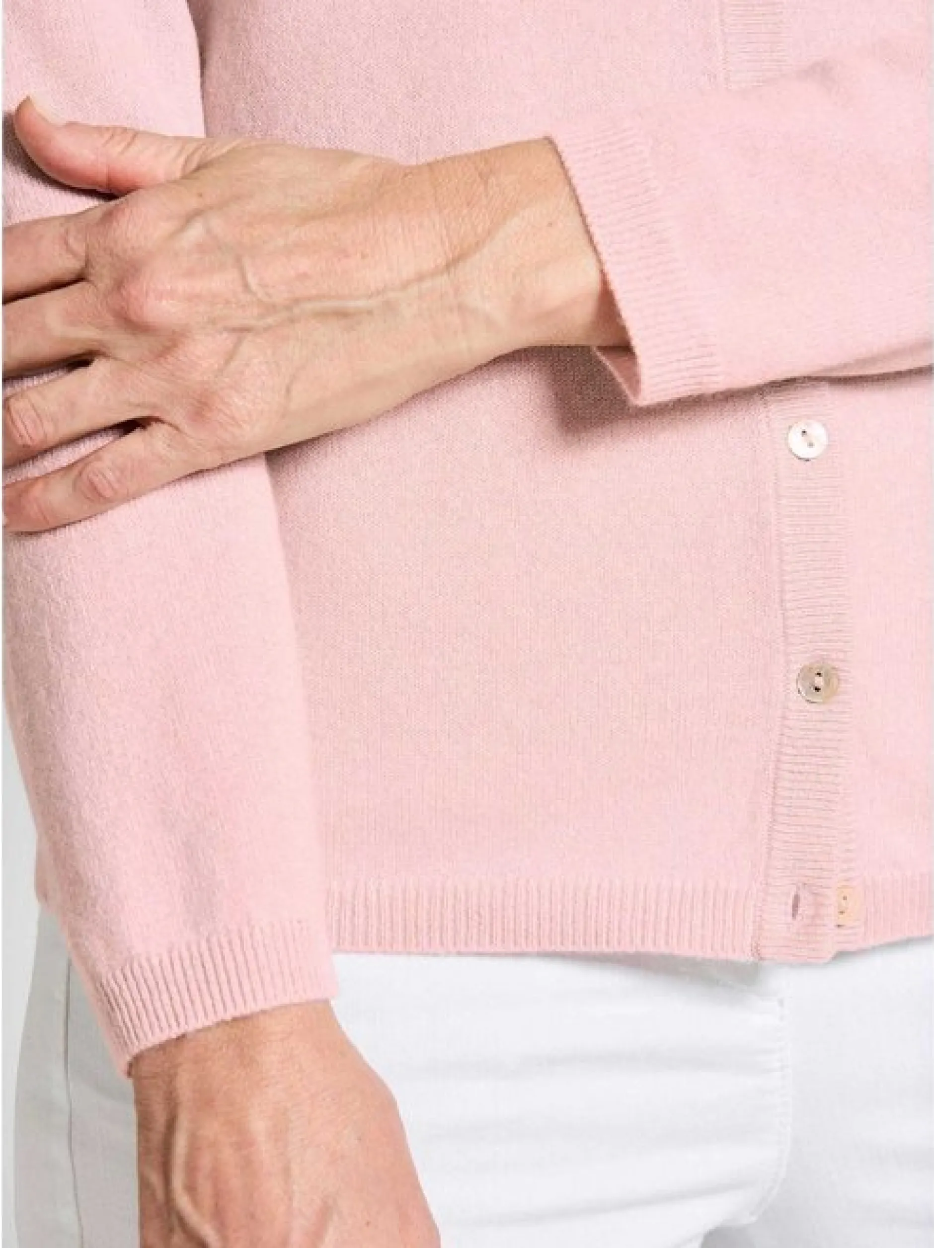 Goldner Damen Strickjacken - Kurzgröße in rosa