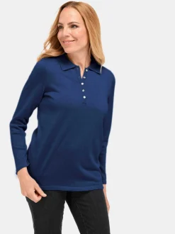Goldner Damen Strickpullover in marine - Ärmel: langarm