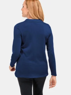 Goldner Damen Strickpullover in marine - Ärmel: langarm