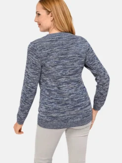 Goldner Damen Strickpullover in blau - Ärmel: langarm