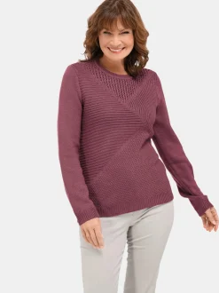 Goldner Damen Strickpullover in bordeaux