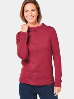 Goldner Damen Strickpullover in rot - Ärmel: langarm
