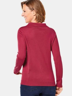 Goldner Damen Strickpullover in rot - Ärmel: langarm