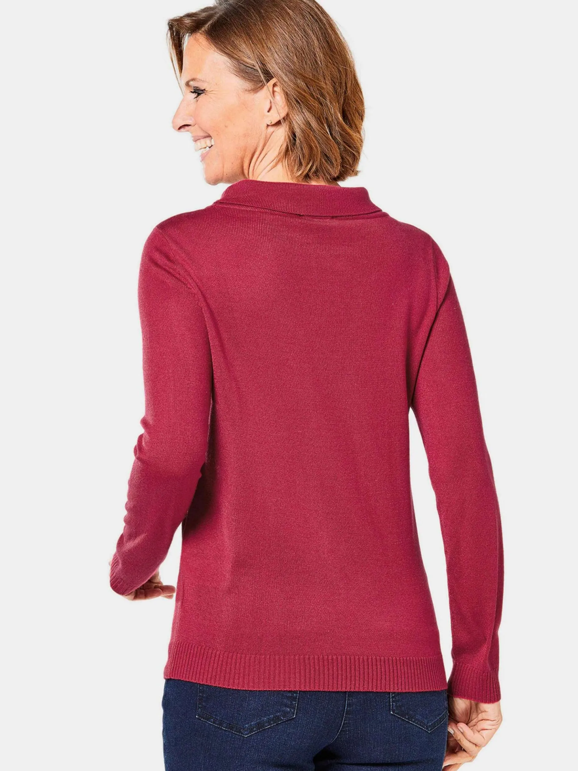 Goldner Damen Strickpullover in rot - Ärmel: langarm