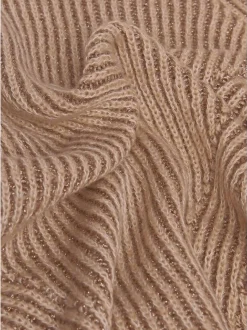 Goldner Damen Strickpullover - Kurzgröße in braun