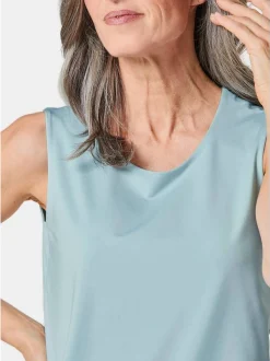 Goldner Damen Tops in blau - Ausschnitt: Rundhals
