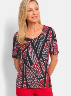 Goldner Damen T-Shirt in schwarz - Ausschnitt: Rundhals