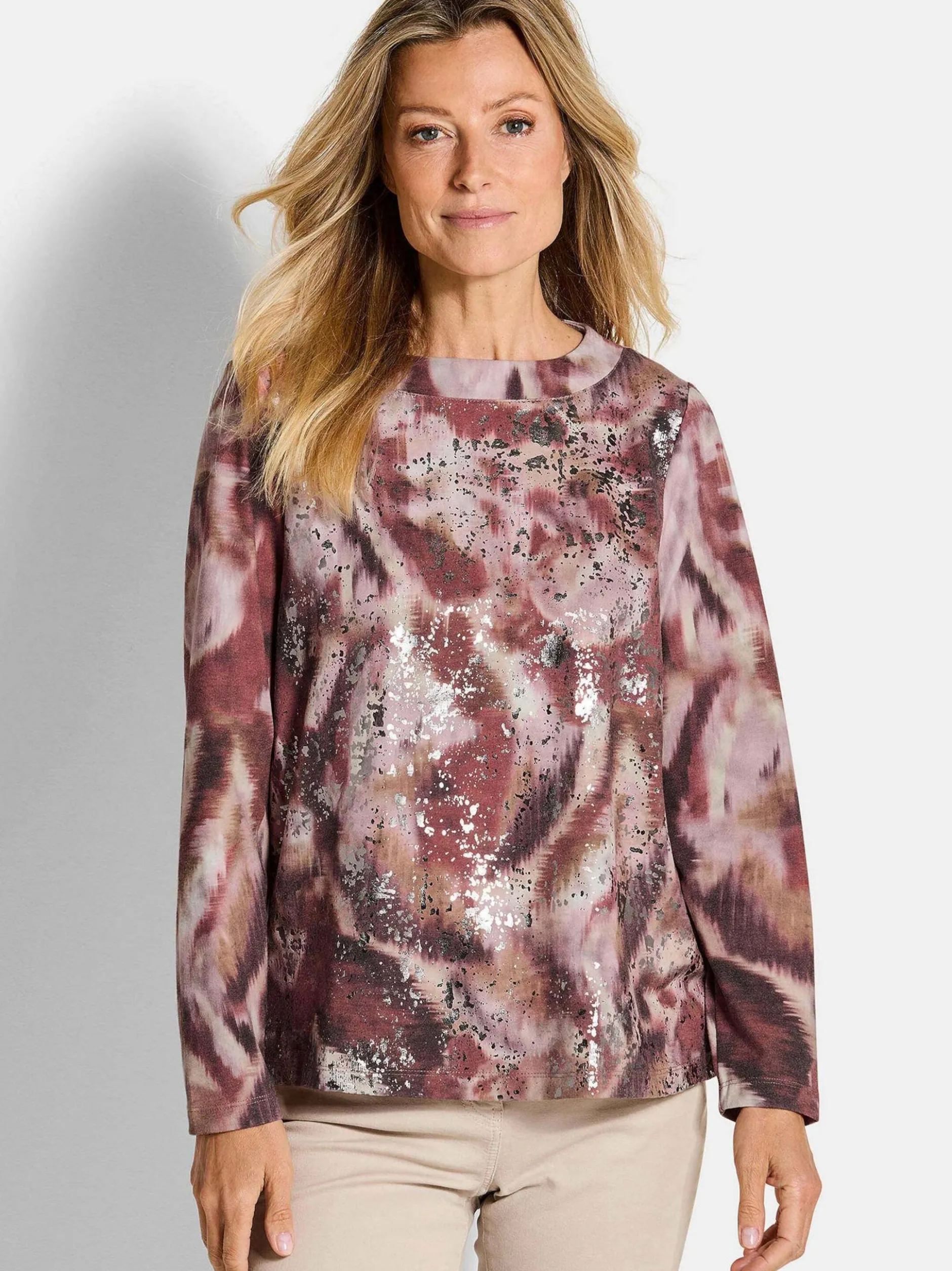 Goldner Damen T-Shirt - Kurzgröße in mehrfarbig