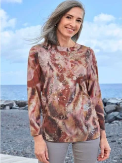 Goldner Damen T-Shirt - Kurzgröße in mehrfarbig