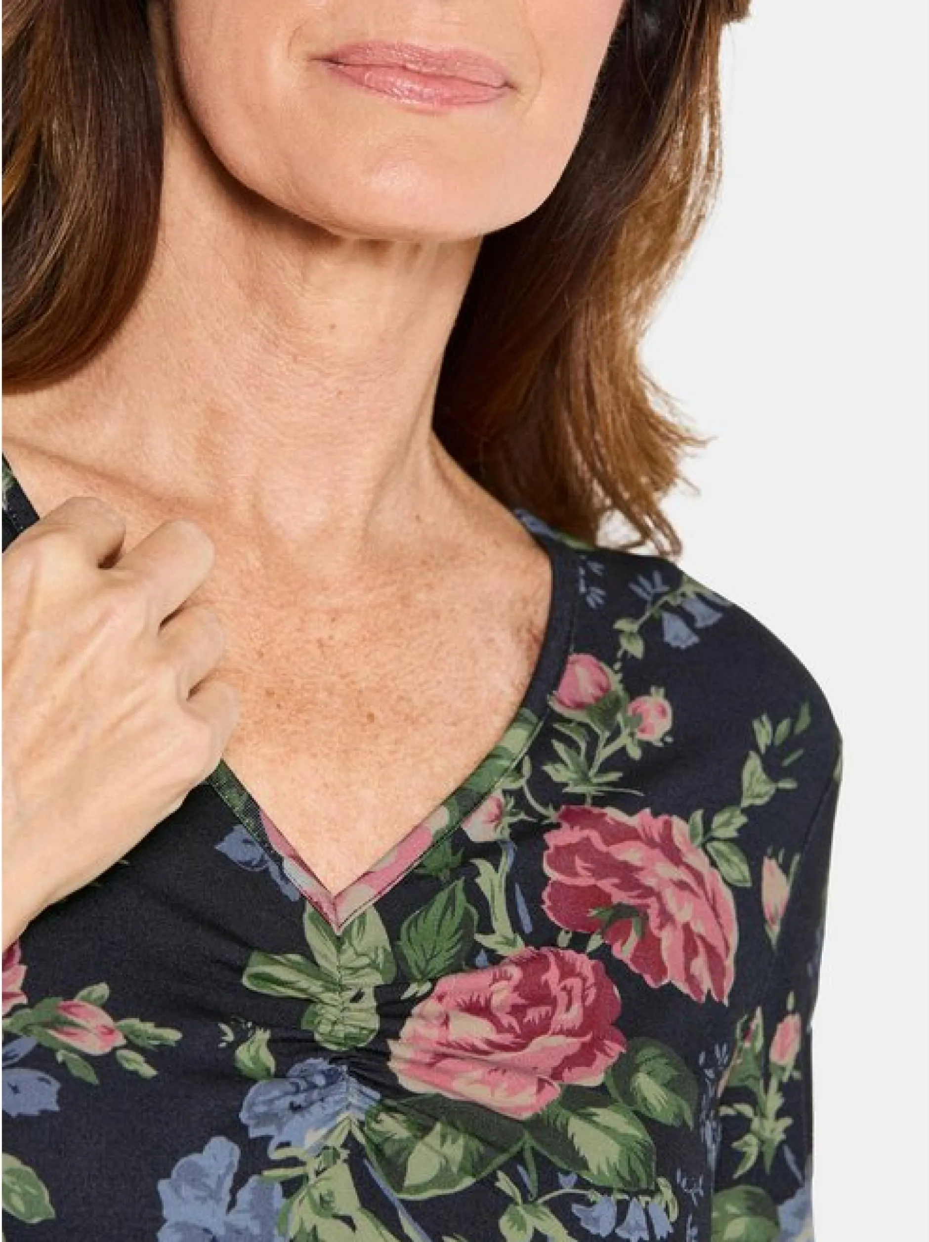 Goldner Damen T-Shirts in marine - Ärmel: Halbarm