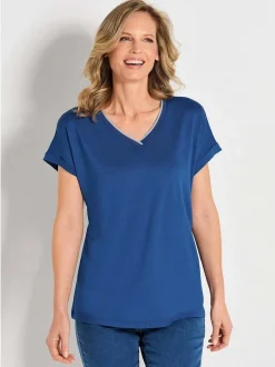 Goldner Damen T-Shirts in royal - Ärmel: Halbarm