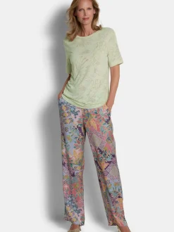 Goldner Damen T-Shirts - Kurzgröße in grün