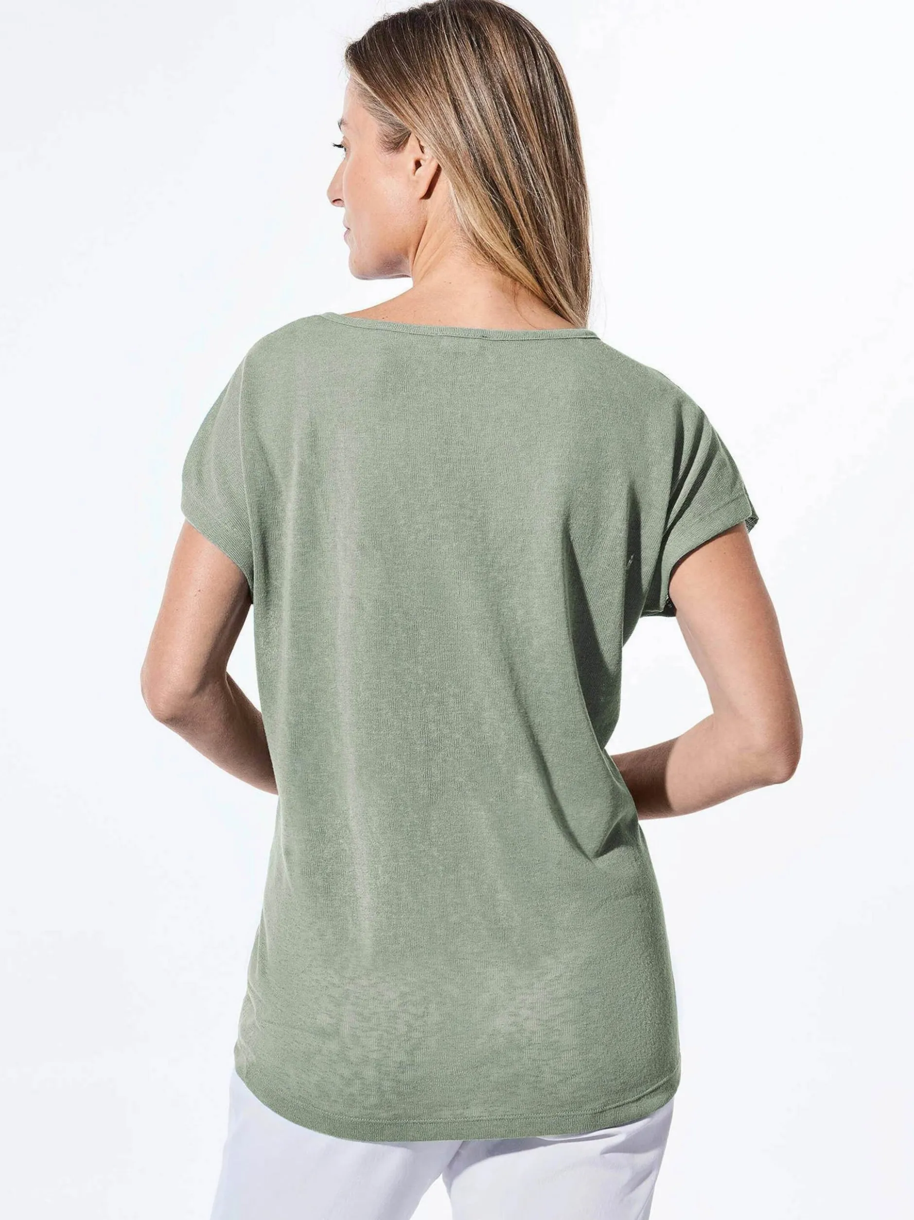 Goldner Damen T-Shirts - Kurzgröße in grün