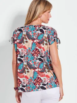Goldner Damen T-Shirts - Kurzgröße in mehrfarbig