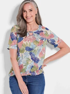 Goldner Damen T-Shirts - Kurzgröße in mehrfarbig