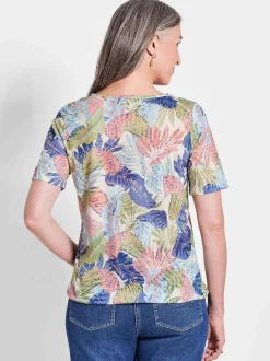 Goldner Damen T-Shirts - Kurzgröße in mehrfarbig