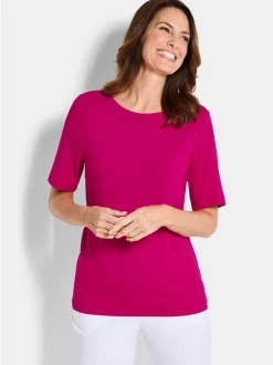 Goldner Damen T-Shirts - Kurzgröße in pink