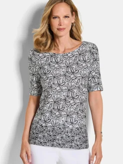 Goldner Damen T-Shirts - Kurzgröße in weiß